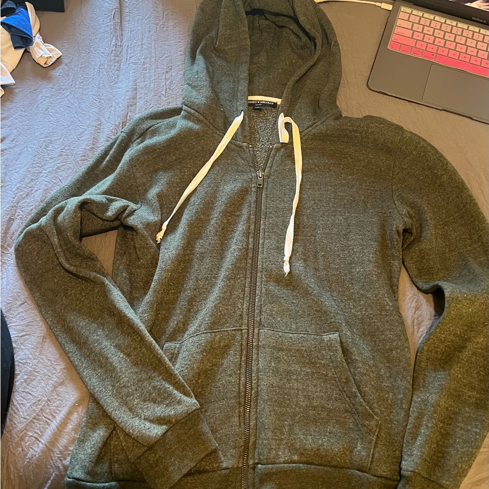 Brandy Melville Gray Zip Up Hoodie